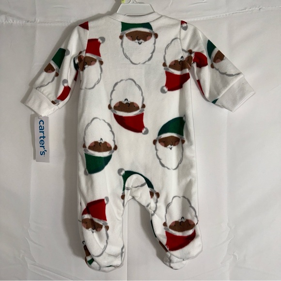 Carter's Baby 3 Months Christmas Cookies 2 Way Zip Up Fleece Sleep & Play NEW - Picture 3 of 4
